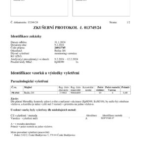Zkušební protokol