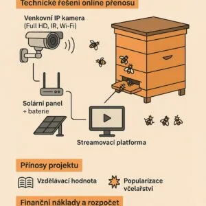 Online webová kamera na česně včelího úlu